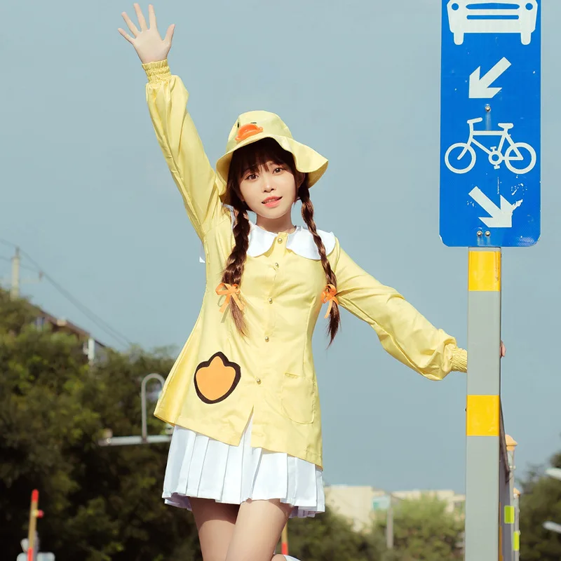 

Little Yellow Duck Girl Clothes Cosplay Costume Large Size Cute Commuter Suit Cos Game Stage Performance Costume 2022 New