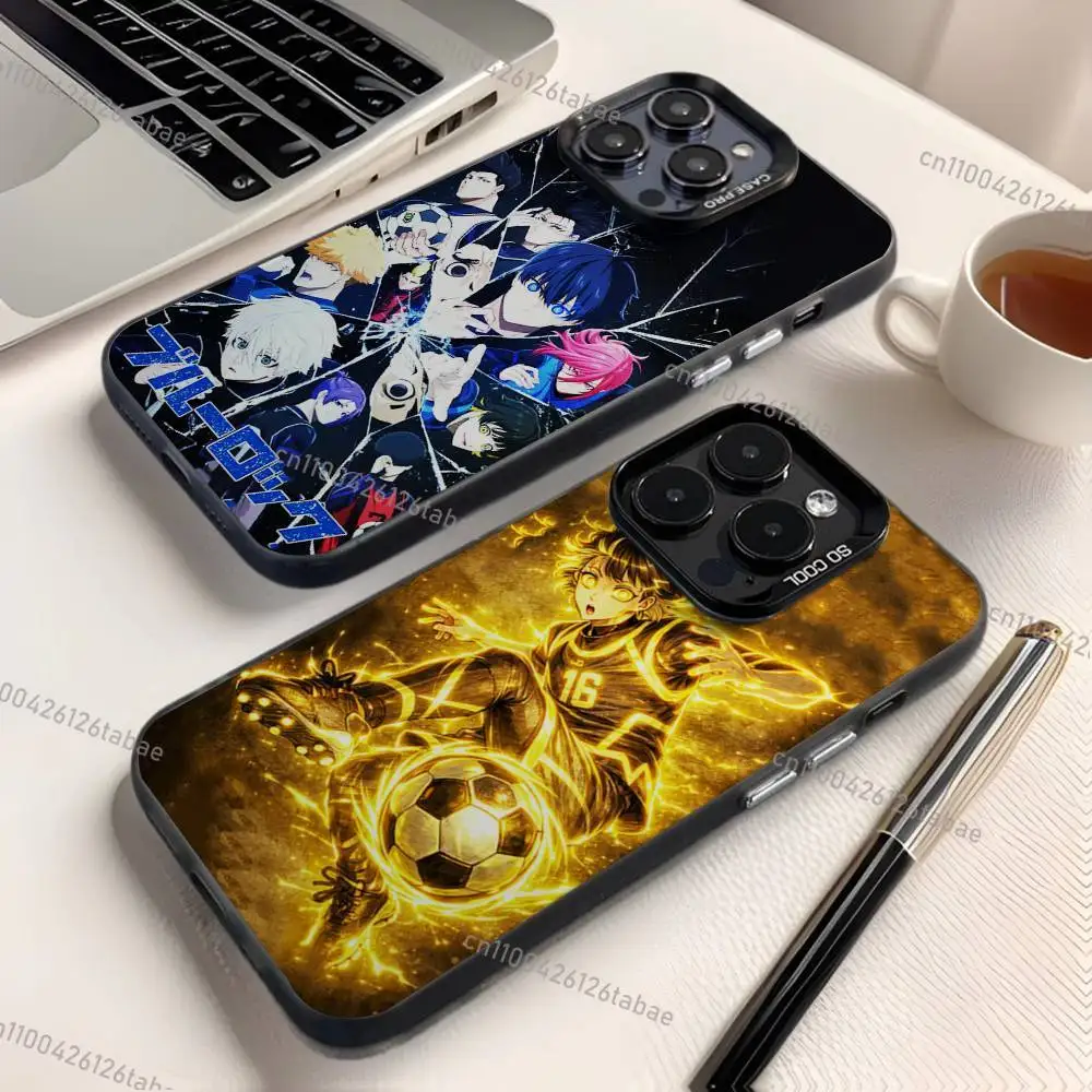 

NEW Cool A-Anime Blue Lock Phone Case IMD color silver shell For iPhone 17 16 15 14 13 12 11 Pro Max Plus,Mini,Black TPU