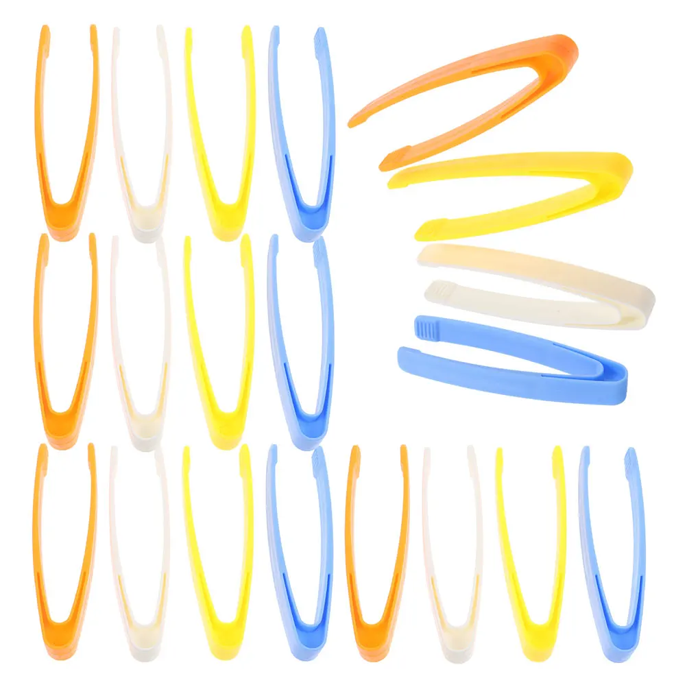 

40pcs Outdoor Exploration Tweezers Plastic Forceps Fine Motor Skills Training Tool Craft Beading Jewelry Making Kids