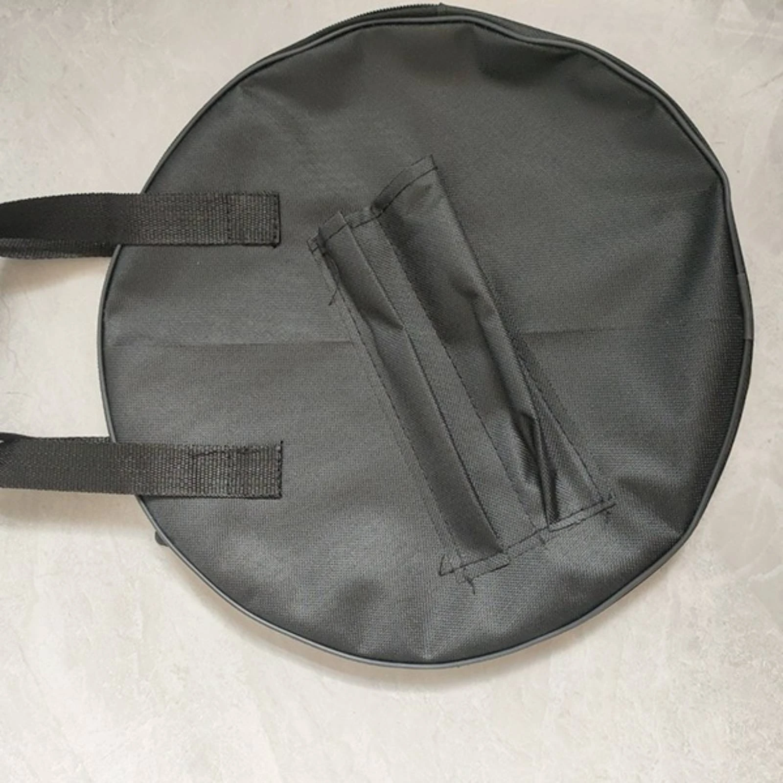 Practice Drum Pad Bag Water-Resistant Practice Pad Carrying Case Drumstick Bag Zippered Music Storage Front Pocket