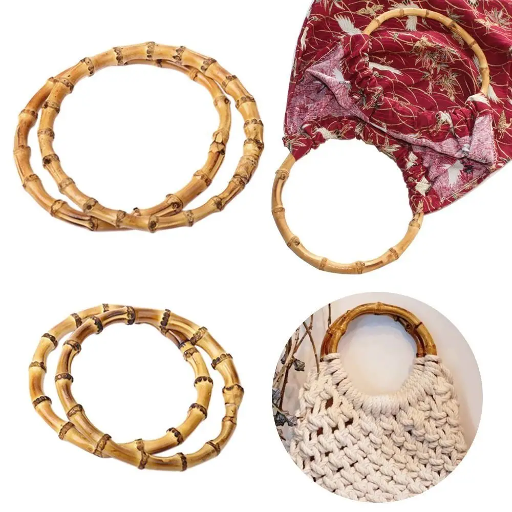 

Gift Box Handle Round Bamboo Purse Handles Bamboo Detachable Bamboo Bag Handles Bag Accessories Handbags