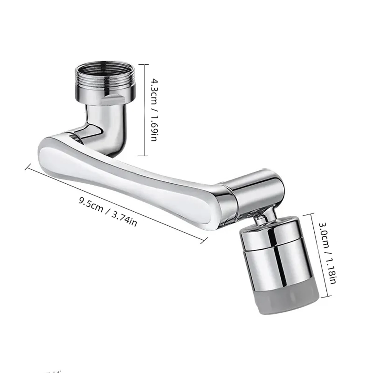 Multifunction 1080° Rotation Faucet Sprayer Head 22/24mm Adaptor Faucet Extender Aerator Splash Bubbler Nozzle Kitchen Tap Tools