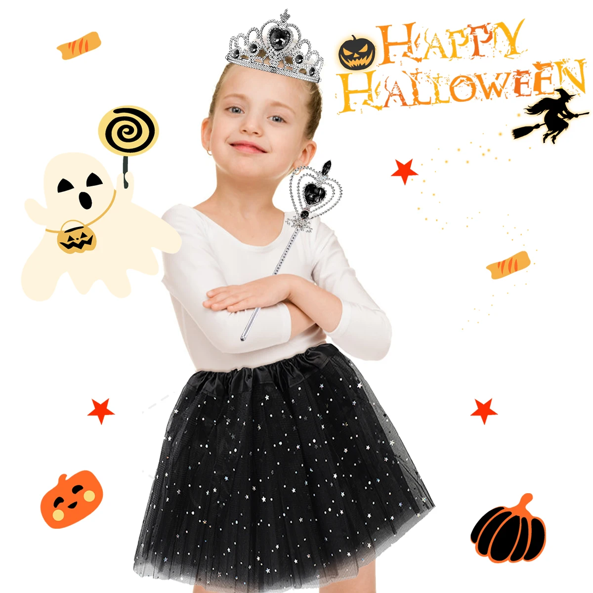 مجموعة ألعاب المجوهرات ذات الكعب العالي على شكل يقطين الهالوين