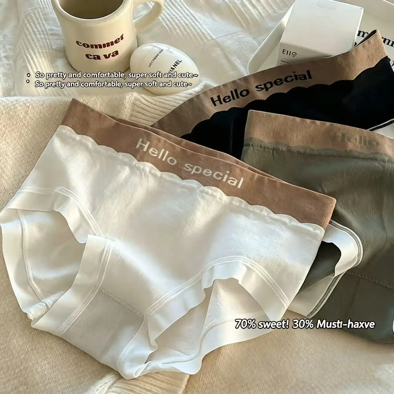 Women's triangle panties, extended version, breathable and antibacterial, new 2026 style for girls, mid-rise, with tummy control