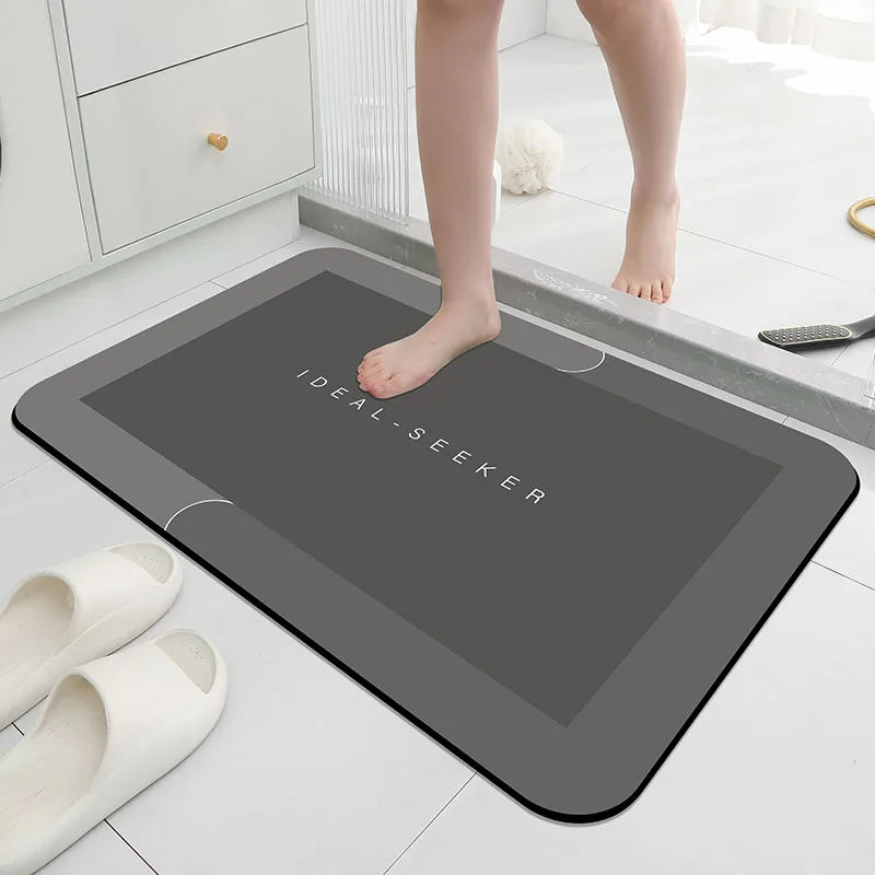 1pcs modern minimalist door mat, bathroom absorbent mat, bathroom anti slip mat, diatomaceous earth foot mat, shower room carpet