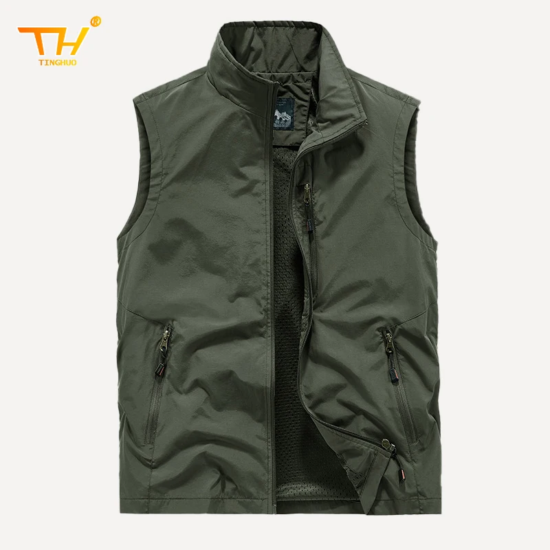 Manteau de pêche en plein air pour hommes, veste en fibre polaire optique, gilet de chasse et de camping, grande taille 5XL