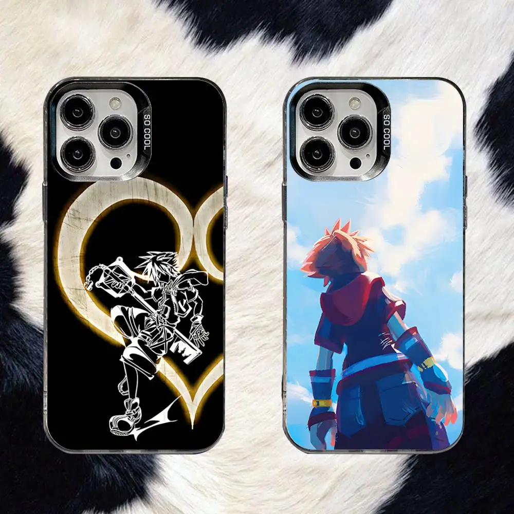 

Kingdom Hearts Game Phone Case For iPhone 16,15,14,13,12,11,8,7,Pro,Max,Plus,Mini,XS,SE Anti Fall Black Matte Hard