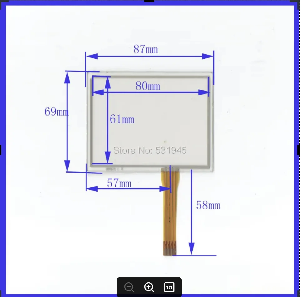 

ZhiYuSun XWT678 для КПК и дисплея НОВЫЙ 4-дюймовый сенсорный экран 87*69 для промышленного применения 87 мм * 69 мм для GPS-стекла