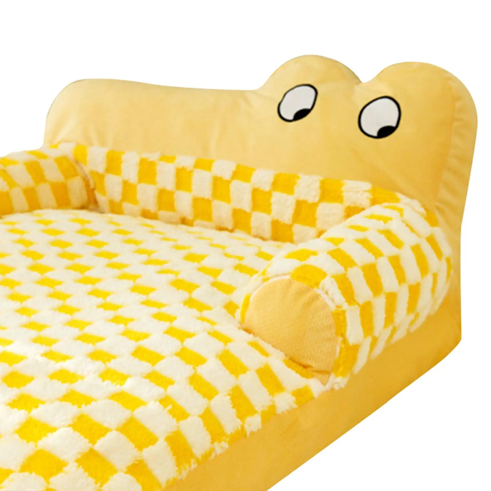 Removable Plush Cat Bed for Adult Cats Small Dogs Soft Pet Sofa with Zipper Cushion Nonslip Base Warm Washable Breathable Kitty