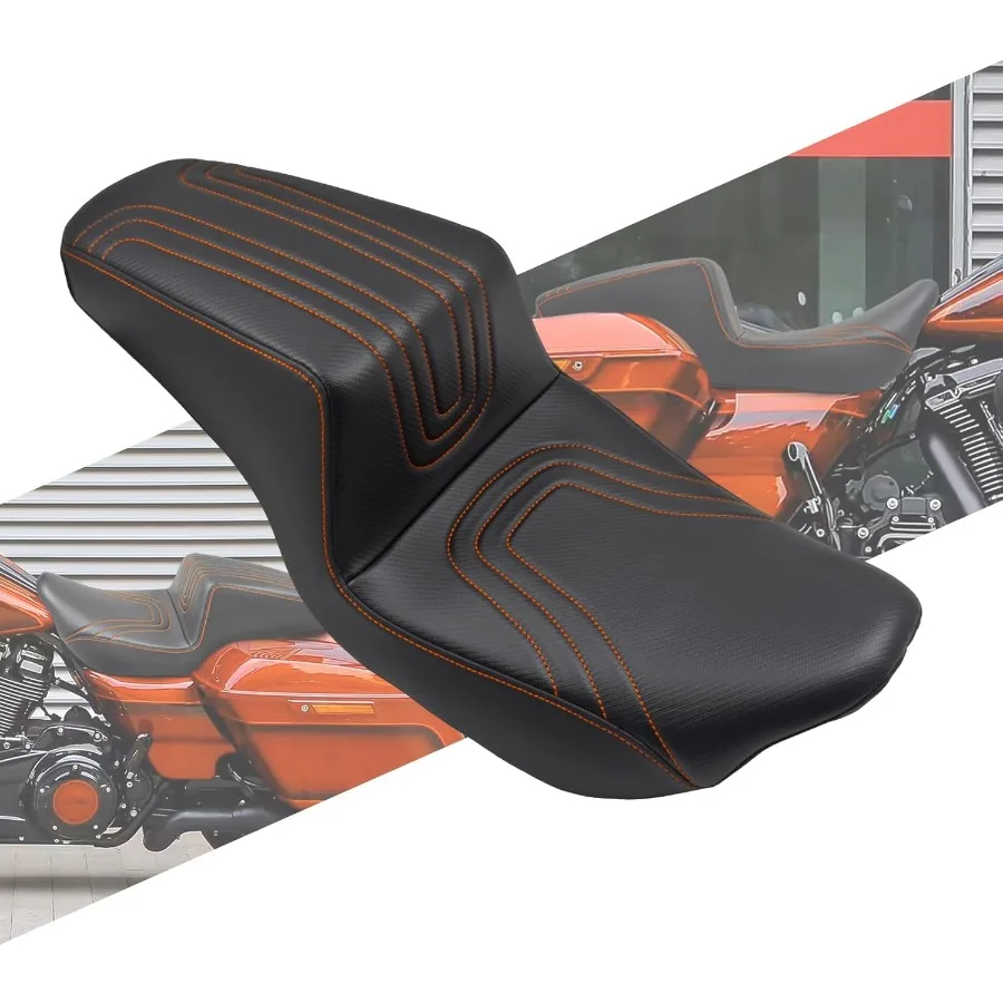 

OnePiece Seat Driver Passenger TwoUp Seat Fit For Harley Touring CVO Road Glide FLTR Street Glide FLHX Road King FLHR Electra G