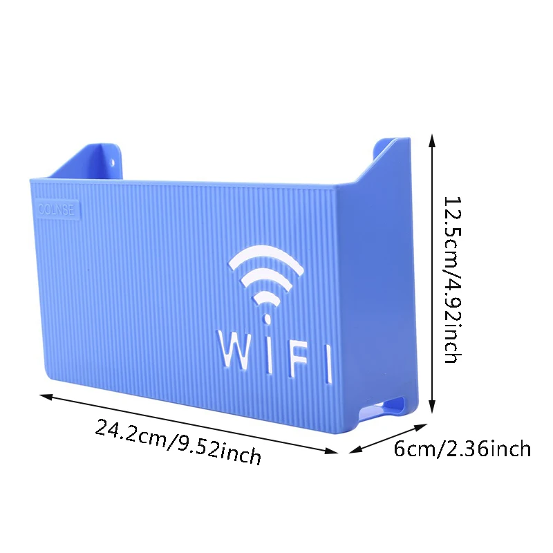 Wireless Wifi Router Shelf Storage Box Wall Hanging ABS Plastic Organizer Box Cable Power Bracket Organizer Box Home Decor