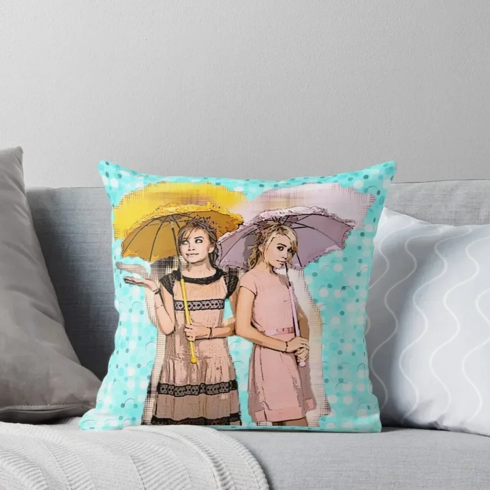 olsen twins mary-kate & ashley fan art Throw Pillow pillow pillowcase Plaid Sofa Cushion Cover Luxury pillow