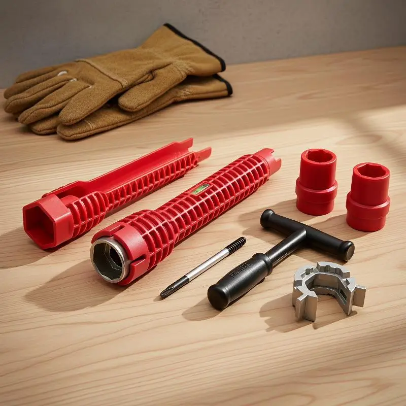 Multi-Functional Sanitary Wrench 1Pcs Universal Pelvic Floor Leading Sleeve Disassembly Tool for DIY Plumbing Enthusiasts