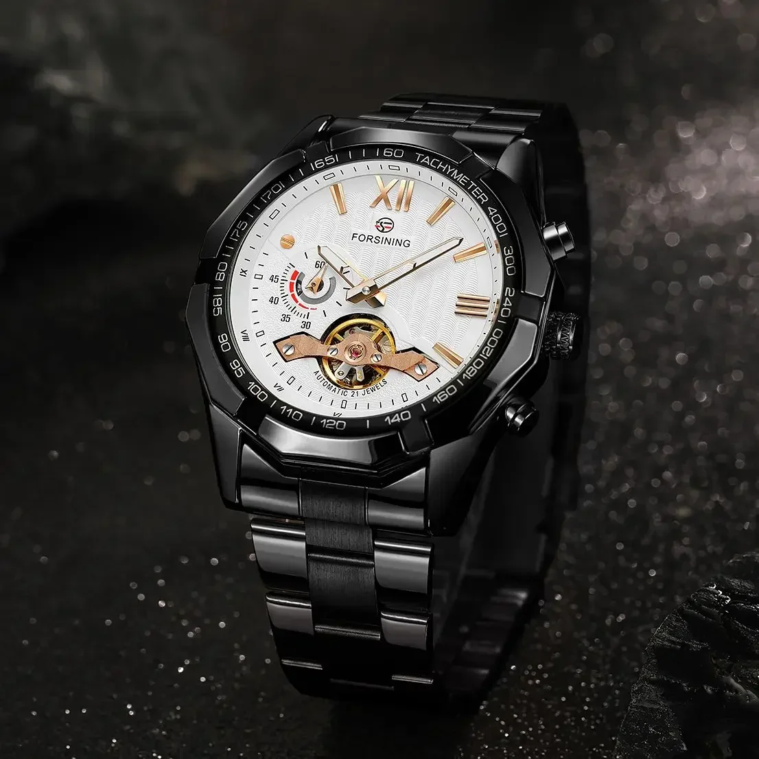 

НОВЫЕ модные мужские часы FORSINING Relogio Masculino, роскошные механические часы с турбийоном, водонепроницаемые деловые мужские наручные часы