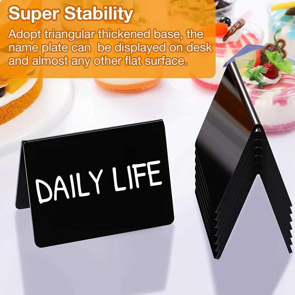 

20Pcs Acrylic Board Plant St Signage Office Chalkboard Restaurant Note Display Restaurant Sign Board Long Use