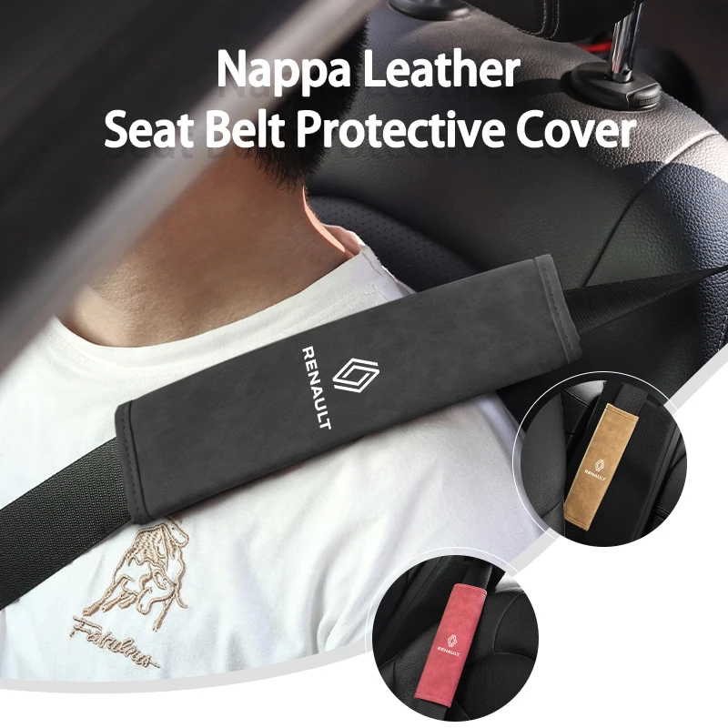 Car Seat Belt Covers Shoulder Protective Pad Accessories For Renaul Clio 3 4 Captur Sparco Megane 4 2 3 Trafic Logan