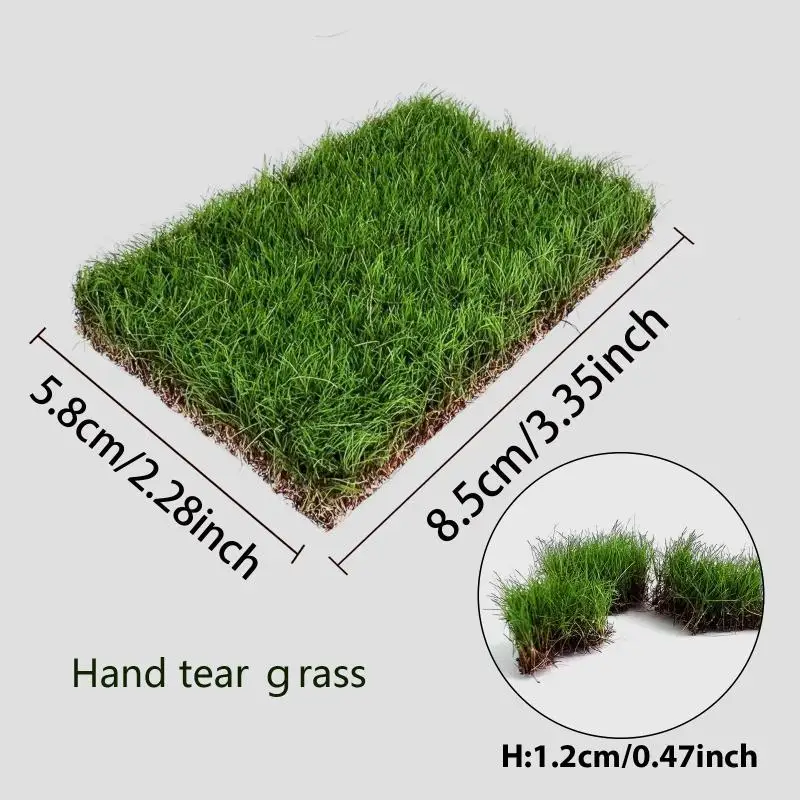 DIY Sandtable/Railway/Garden Scenery 1BOX 1.2CM Simulation Grass Lawn Model Grass Cluster Plant Vegetation Platform Decor
