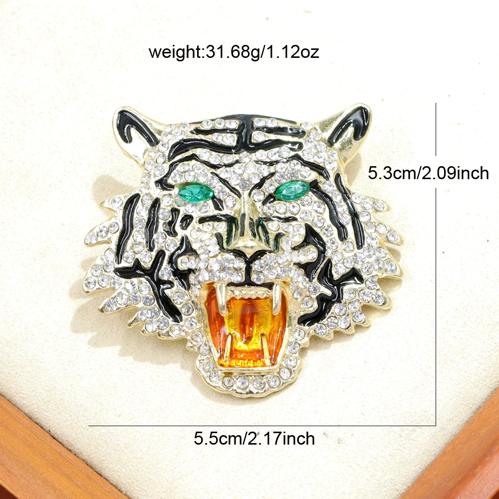 CINDY XIANG New Vintage Cute Tiger Brooches Vivid Animal Leopard Brooch Pins Jewelry for Men And Women Friends Christmas Gifts image 5