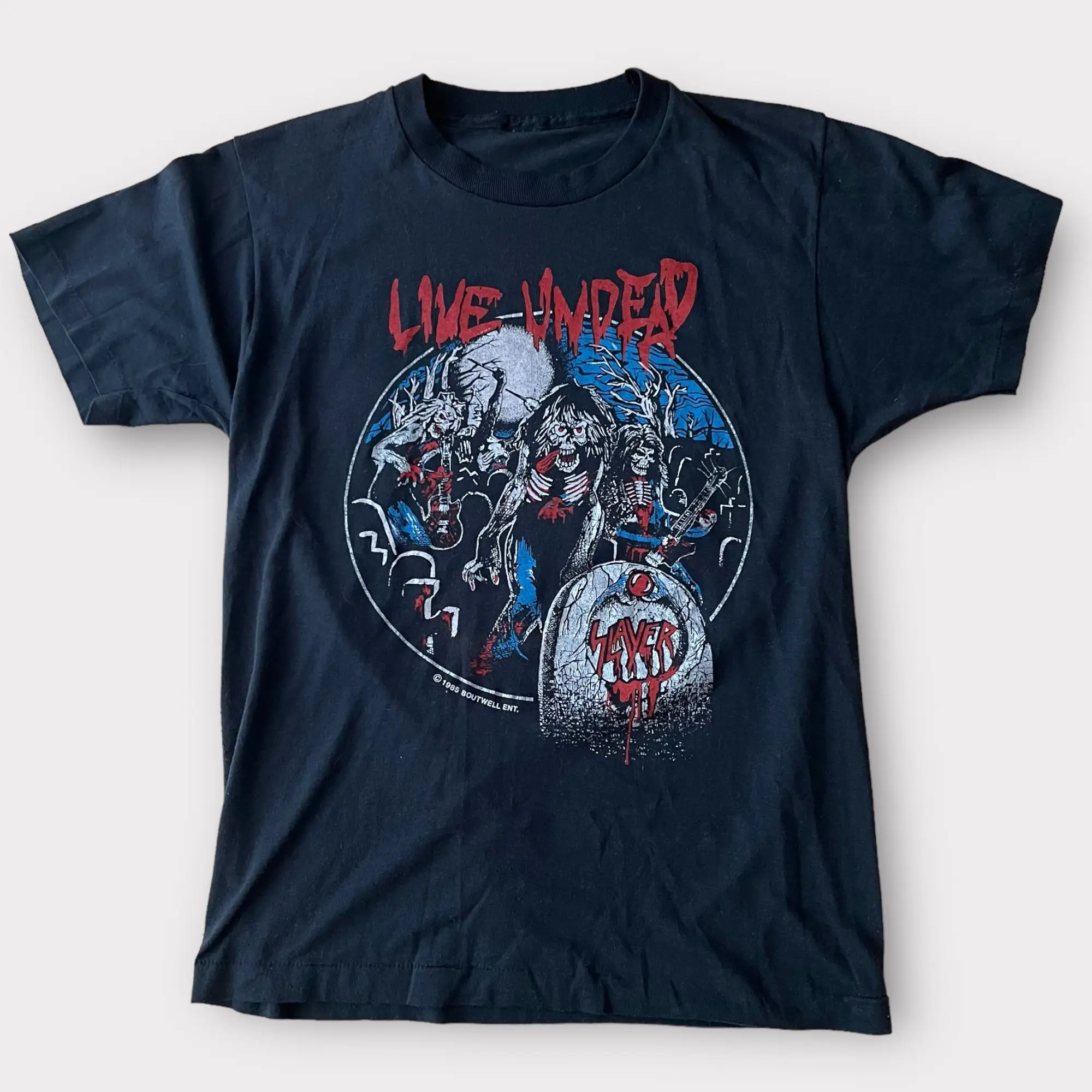 1985 Slayer Live Undead Vintage Tour Band Rock T Shirt 80S 1980S