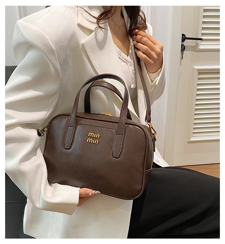 

2025 SS Curated Bowler Bag, Multi-Way Convertible Top Handle & Crossbody Purse for Women, Geometric Day to Night Carryall