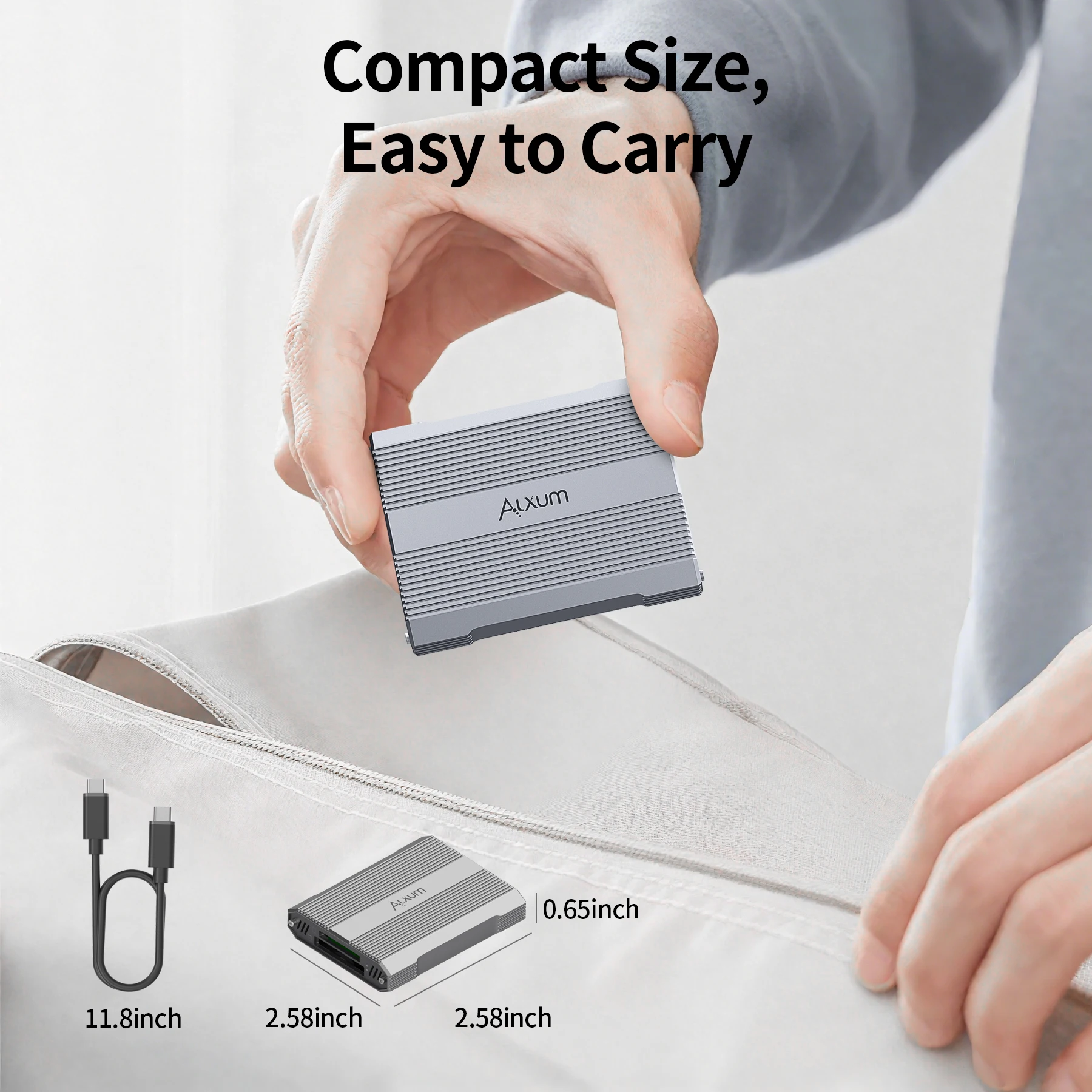 Premium Aluminum USB C 10Gbps Card Reader to SD4.0 CFexpress Type B Ultra-Fast Data Transfer for Mac Windows iPad Android Linux