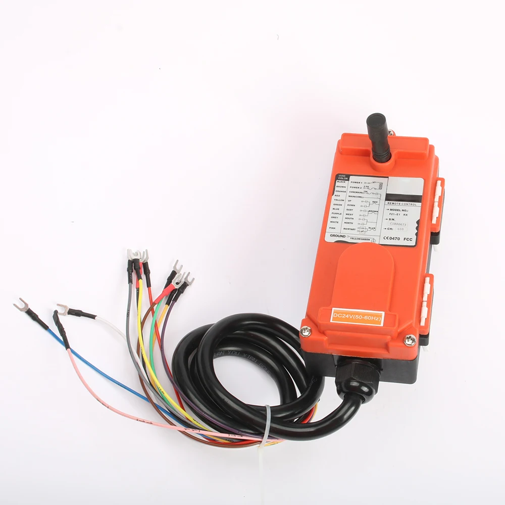 2 Transmitter 1 Receiver F21-E1 Emergency Stop Mushroom Head Crane Driving Hoist Industrial Wireless Remote Control 24V 220V