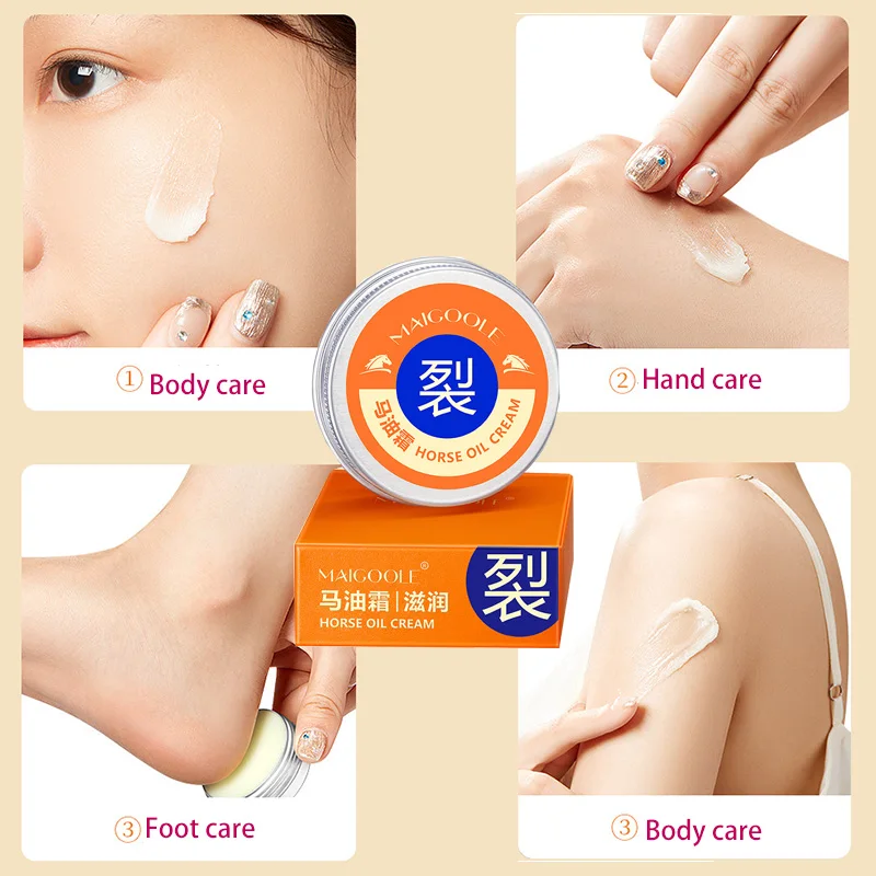 Moisturizing Horse Oil Cream Moisturizing & Improving Roughness Anti Dry Cracking Non greasy Cracking Cream Hand Cream Skin care