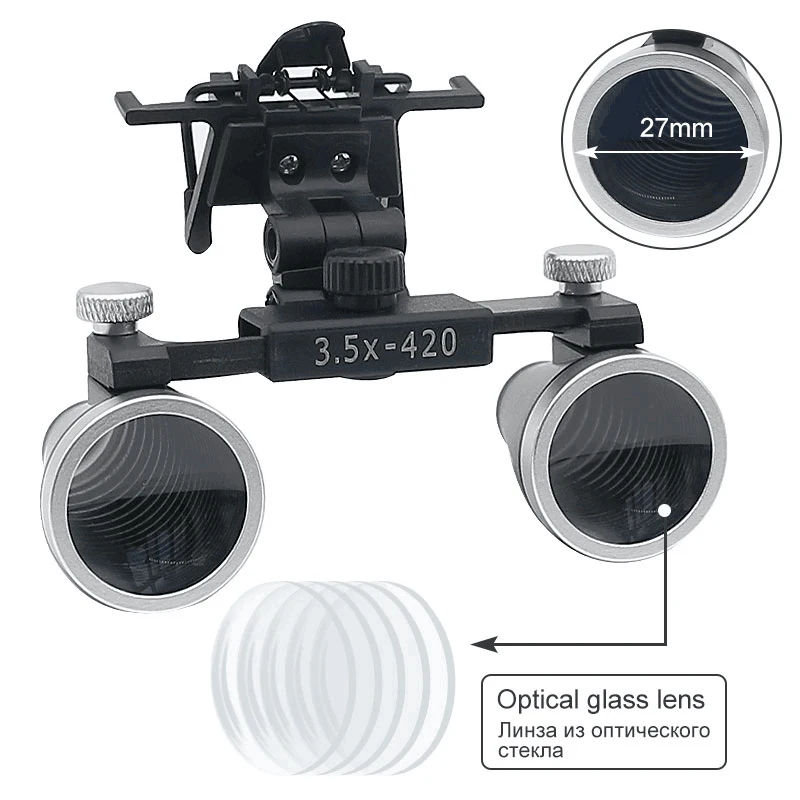 Dental Loupes 2.5X 3.5X Magnification Binocular Magnifier Dentistry Surgical Optical Glass Lens Dentist