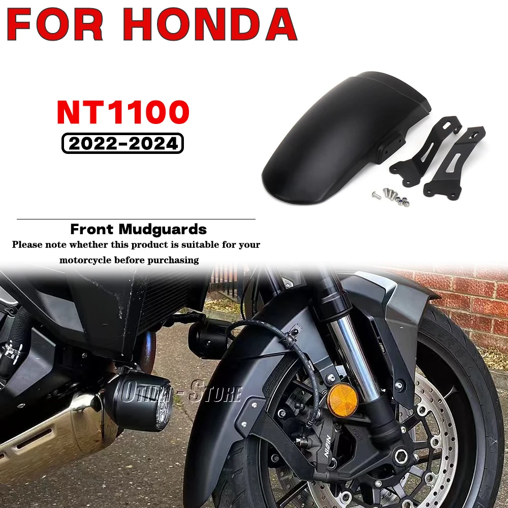 

Для HONDA NT1100 2022 2023 2024, аксессуары для модификации мотоцикла, передние черные брызговики, пластиковый комплект переднего крыла