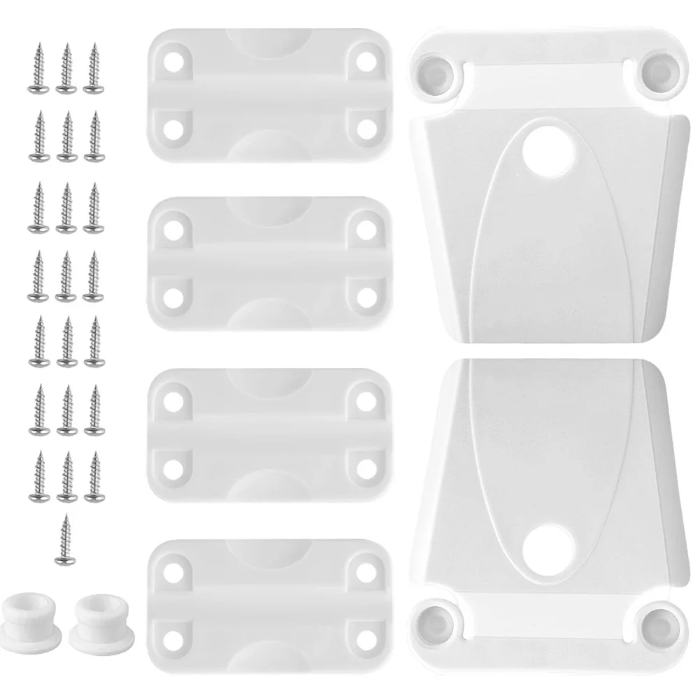 2026 New Cooler Hinge And Latch Kit For Igloo Repair, 4 Hinges 2 Latches With Screws, Replacement Parts For 25-165 Qt Ice Chest