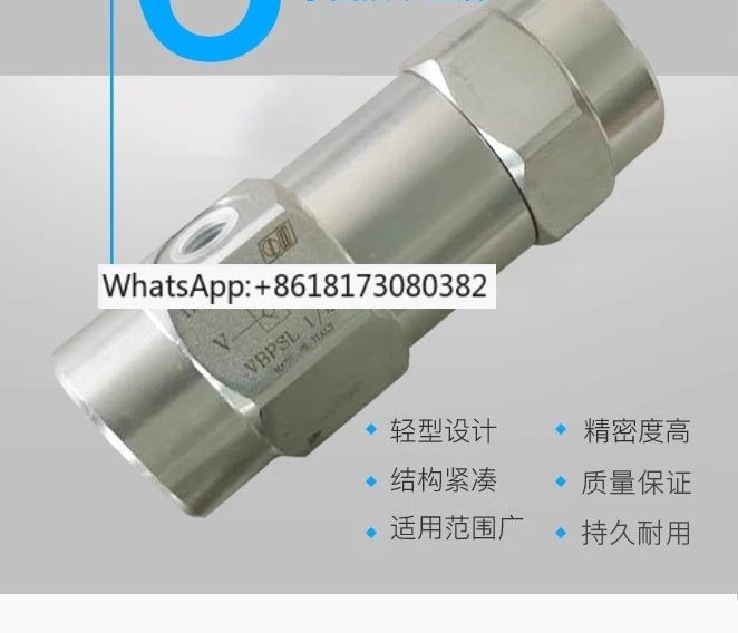 VBPSL-3/8 Tubular Hydraulic Control Check Valve, Hydraulic Lock, Check Valve