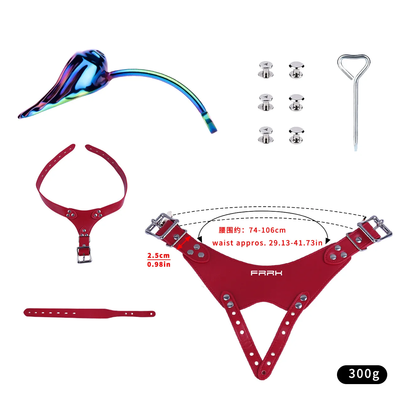 Stainless steel metal chastity lock cage piece, fake girl patch, wearing camouflage, negative shell, flat lock, adult sex toy