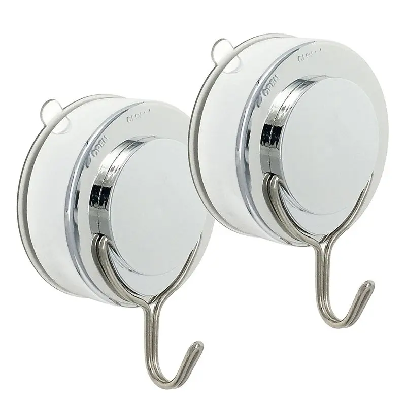 AS94-Suction Hook 4 Pack Vacuum Suction Cup Hooks,Holds Up To 18Lb Suction Cup Wall Hooks,Kitchen And Bathroom Hangers