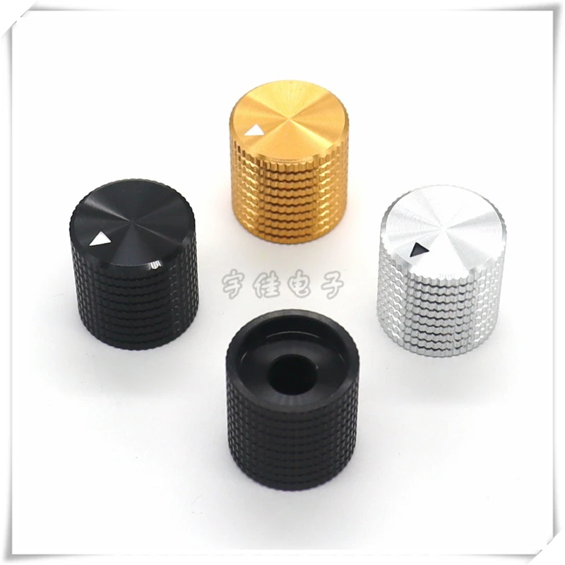1PCS 17*17MM All Aluminum Potentiometer Knob cap Lattice Aluminum Alloy Knob cap Power amplifier speed Regulating Cap