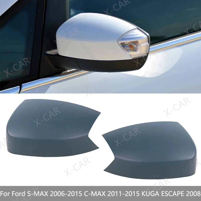 

Car Exterior Rearview Side Mirror Cover Cap Lid For Ford S-MAX Smax 2006-2015 C-MAX Cmax 2011-2015 Kuga Escape 2008