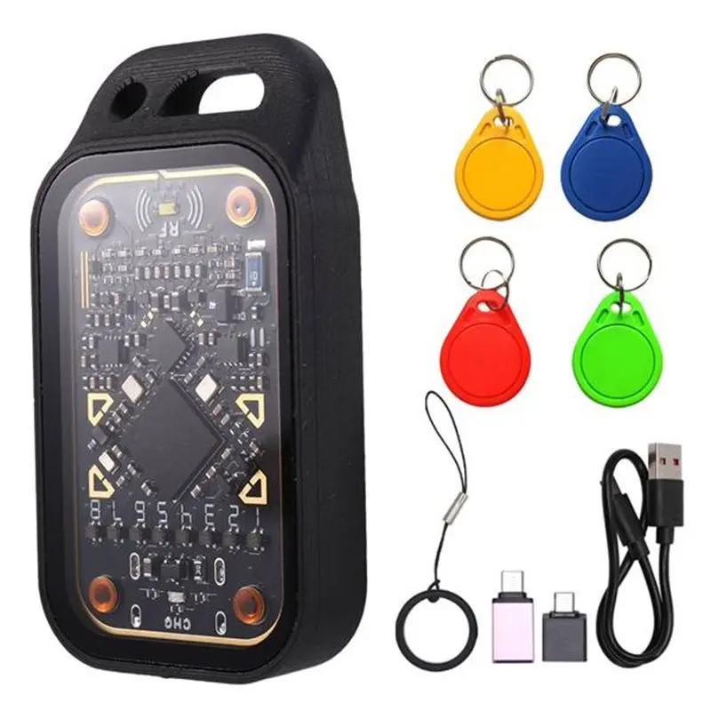 A92Z Chameleon Ultra Plus RFID Smart Card Emulator 13.56Mhz 125K IC ID Card Decode Reset+ Automatic Polling+ 2XUID/CUID Keychain