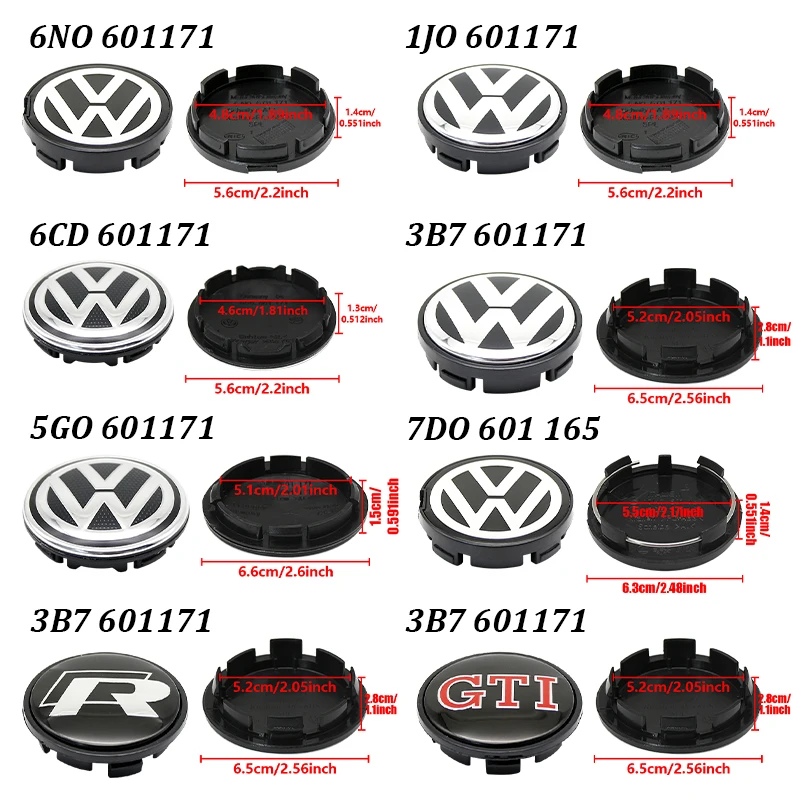 4 Stück 56 63 65 70 76mm Auto-Radnabenkappen 3B7601171 5GO601171 Universell Passend Premium-Qualität Langlebig Rostfrei Chrom – Detail 1