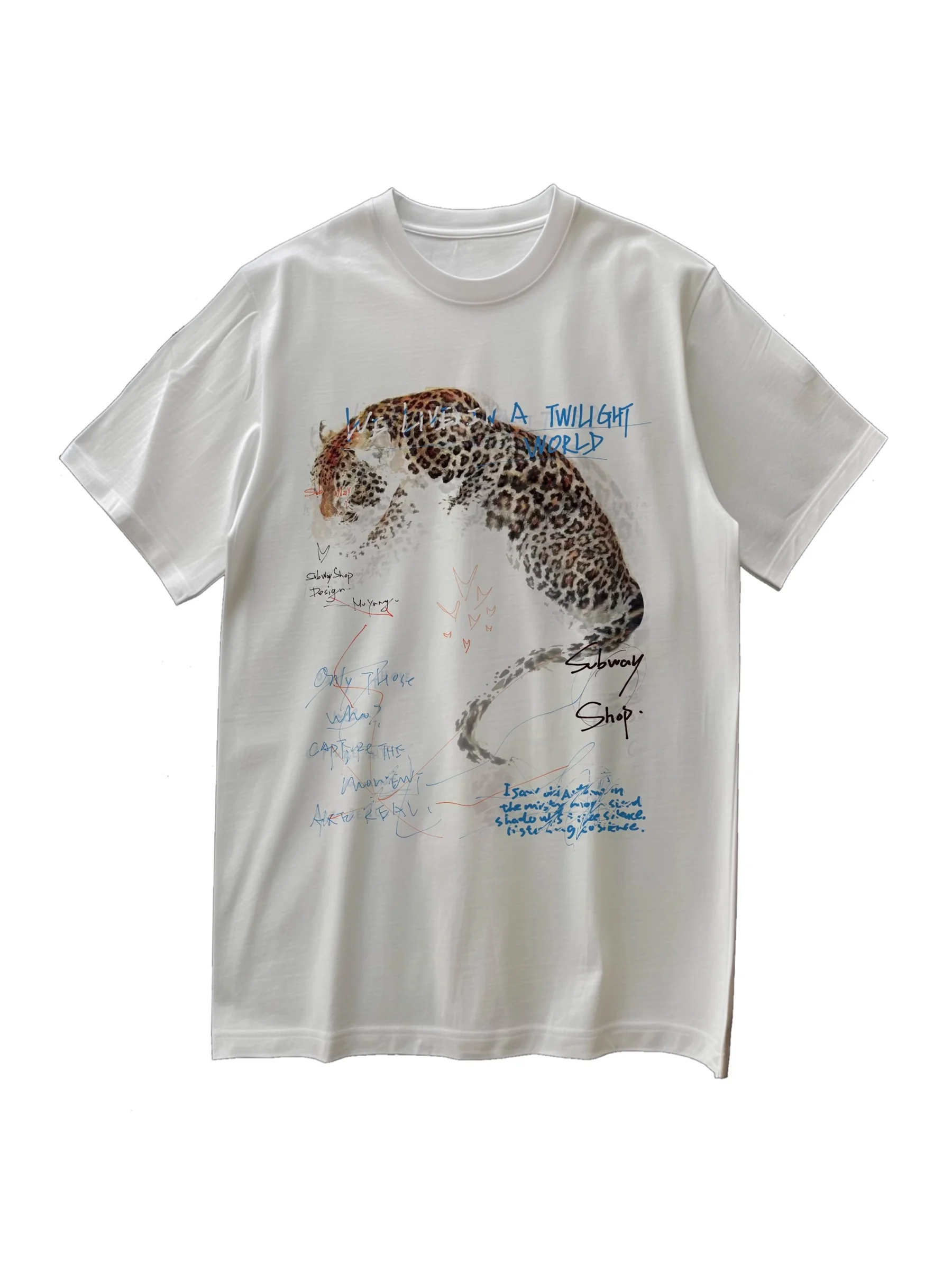 26ss Leopard Offers Pure Cotton Short-sleeved Casual Versatile Round-neck Tops for Both Men and Women