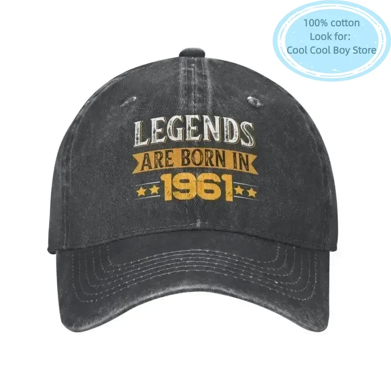 

Personalized Cotton Birthday Gift Born In 1961 Baseball Cap Women Men Breathable Dad Hat Streetwear