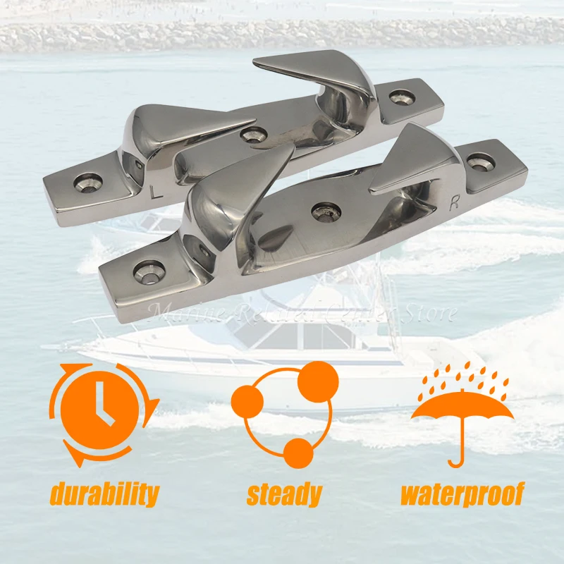 4.6 inç /5.9 inç Ankraj Demirleme Kramponları Sol Sağ 316 Paslanmaz Çelik Fairlead Demirleme Hattı Yat Halat Kelepçe Donanımı