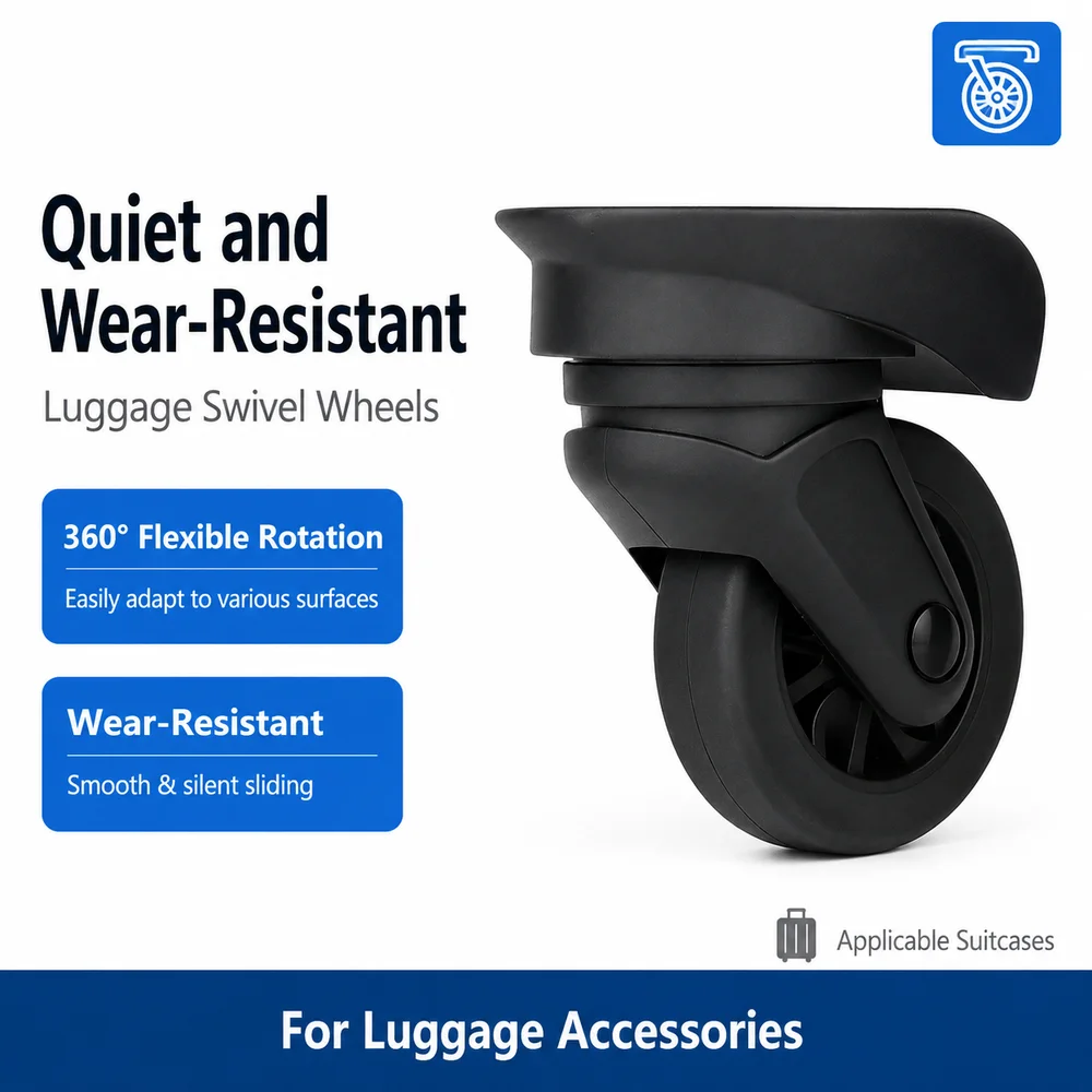 Universal Luggage Wheels For Samsonite Hongsheng A-101 360° Swivel Caster Bracket Smooth Rolling Noise Reduction Replacement Rol