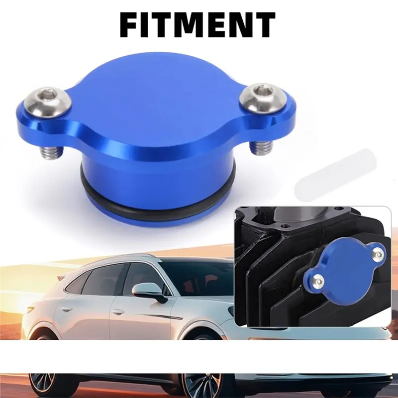 Aluminum Oil Pump Block Off Plug Kit For PW50 PW80, Blue Anodized Oil Injection Delete Kit With O-Ring & Screws-X59A