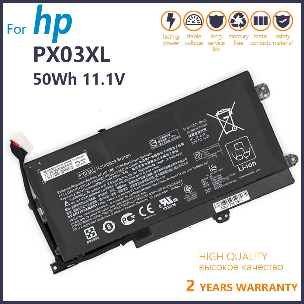 

Genuine PX03XL Laptop Battery For HP Envy 14-K001Tx K031Tx K047Tx K128Tx M6-K010dx k022dx HSTNN-IB4P/LB4P TPN-C109/C110/C111