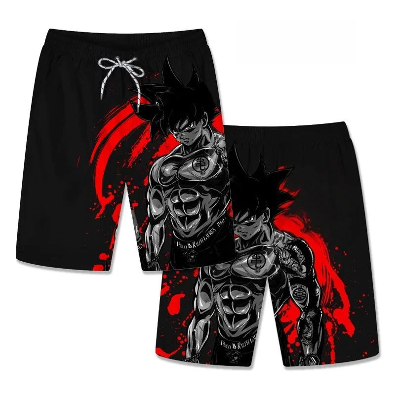 2026 Sommer Dragon Ball Goku 3D-Druck Herren-Shorts, Retro Street Style Schnelltrocknende Schweißabsorbierende Übergrößen Freizeitshorts