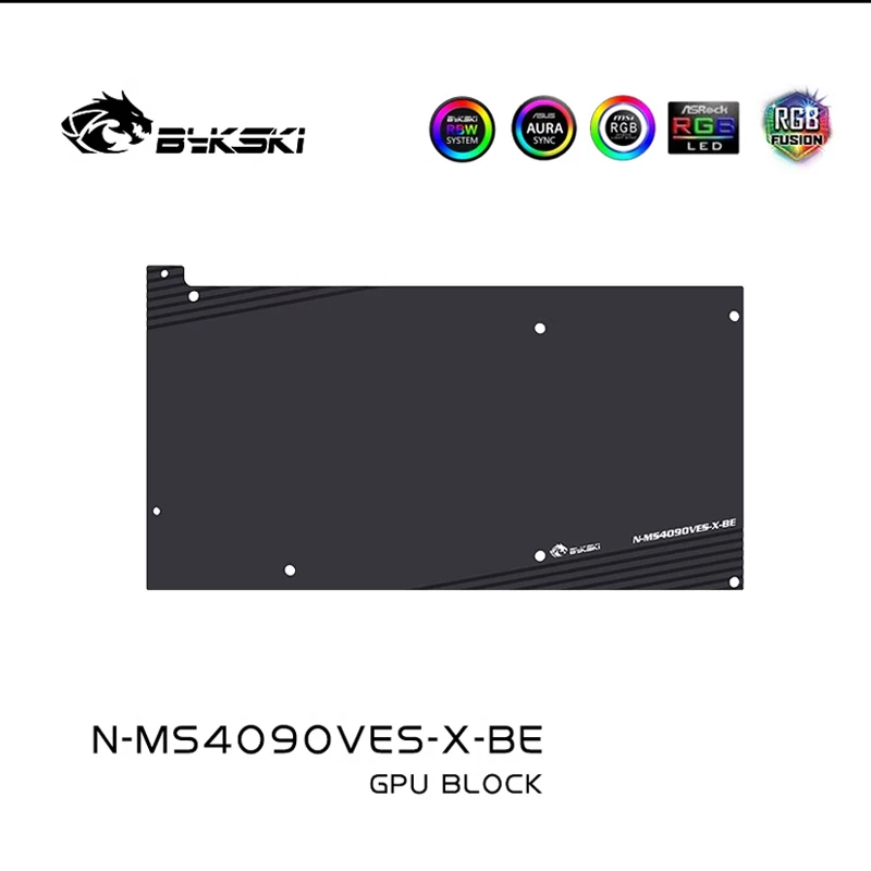 Imagem -05 - Bykski-refrigerador de Água da Placa Gráfica Bloco do Gpu Msi Rtx 4090 Ventus 3x 3x 24g oc 5v 3pin Argb Sync N-ms4090ves-x