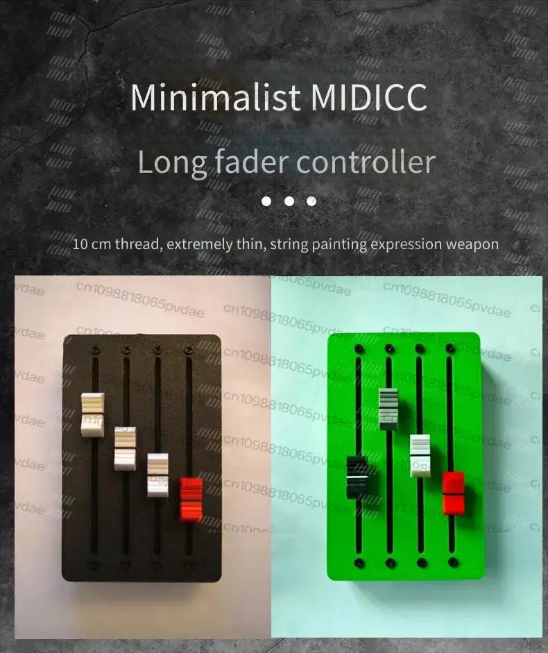 Tool Parts Minimalist 4-track Midi C Controller, DAW Host, MIDI Controller, Fader, String Expression Drawing (without Display)