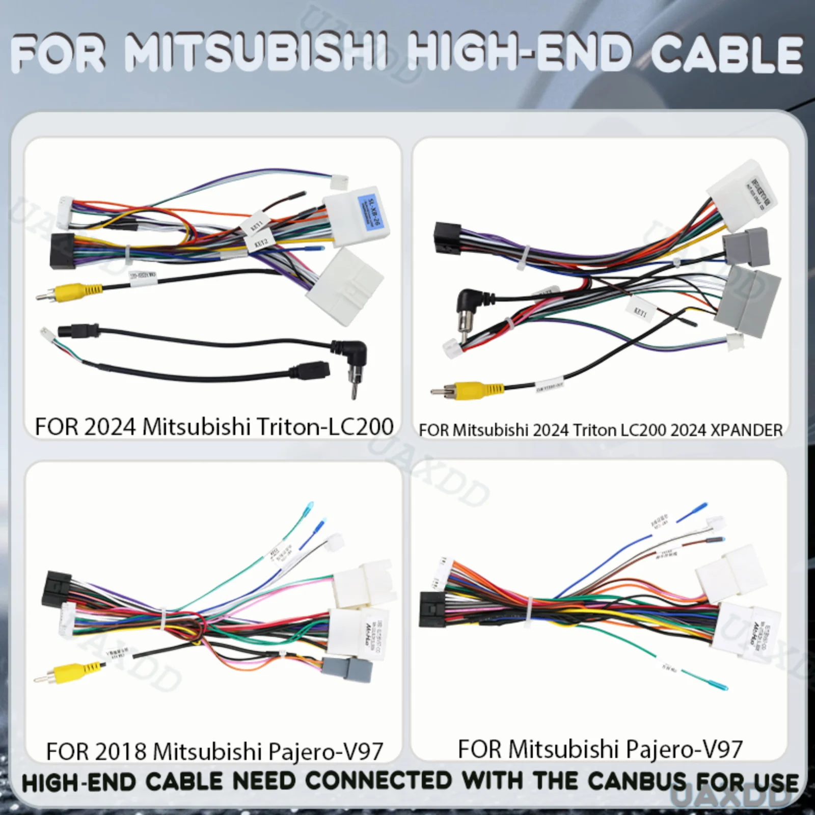 Automotive Current FOR Mitsubishi Pajero V97 2024 Triton LC200 2024 XPANDER Cable Cord Wire Electric Lead Flex 2Din Car Line CD