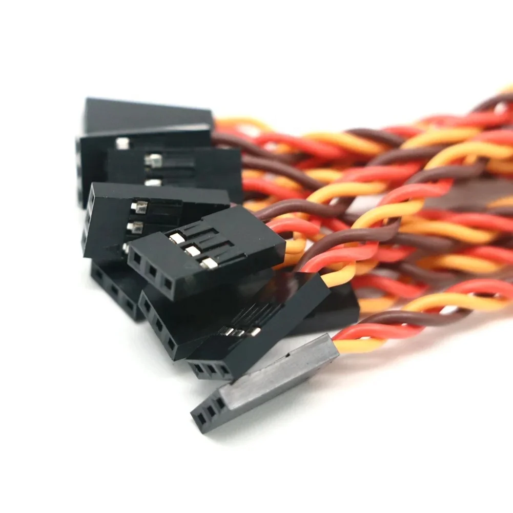 100 قطعة Futaba JR 22AWG كابل ملتوي مضاد للتدخل 35 سنتيمتر/40 سنتيمتر ذكر إلى أنثى سلك تمديد مؤازر لطائرة RC بدون طيار والطائرة الاسمية #1