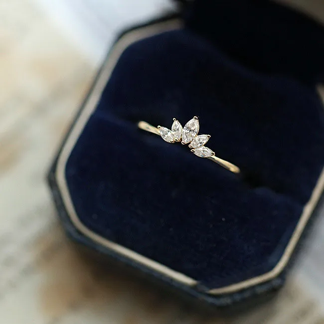 

s925 sterling silver plated 14K gold ring small niche design simple temperament Japanese simple ring