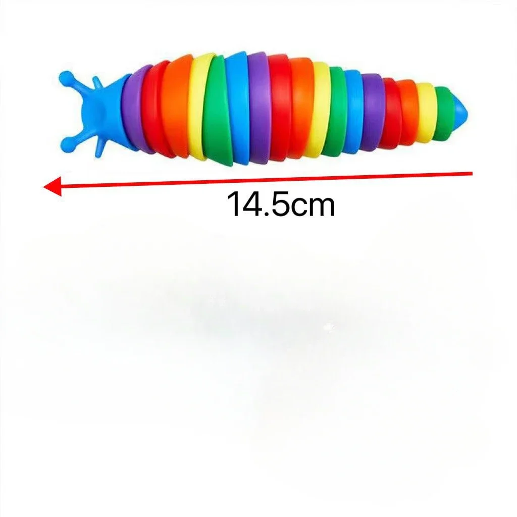 18cm Fidget Slug Decompression Toy Cute Caterpillar Shape Decompressor Office Table Toy Sensory Toy for Children and Adults